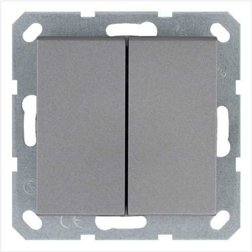 Переключатель перекрестный 2-кл. 10А IP20 механизм алюм. Jasmart G3014S