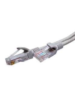 Патч-корд U/UTP кат.5E 4х2х26AWG (7х0.16мм) Cu LSZH сер. 3м SUPRLAN 10-0144