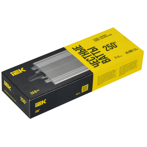 Драйвер LED ИПСН-PRO 250Вт 24В блок - шнуры IP67 IEK