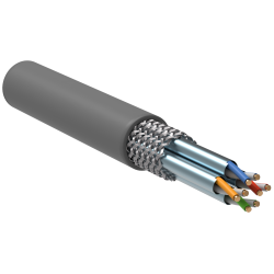 ITK Витая пара S/FTP кат.6A 4х2х23AWG solid PVC серый (305м)