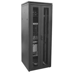 ITK LINEA N Шкаф напольный 42U 600х800мм укомплектованный дверь передняя перфорированная задняя распашная перфорированная черный RAL9005