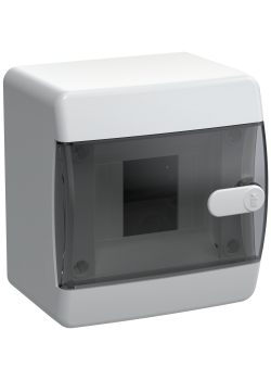 UNION Compact Корпус пластиковый ЩРН-П-4 IP41 черная прозрачная дверь IEK