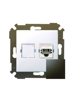 Розетка телефонная СП Simon34 RJ11 механизм графит Simon 34480-038