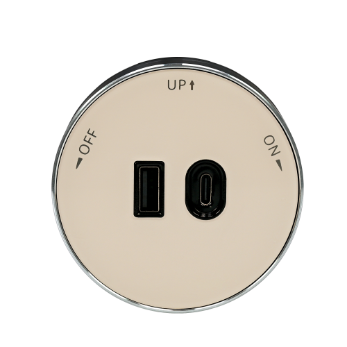 MULTITRACK Розетка 2хUSB (тип А+С) 18 Вт, 5 В/3 А ПЕСОЧНЫЙ MULTITRACK Розетка 2хUSB (тип А+С) 18 Вт, 5 В/3 А ПЕСОЧНЫЙ