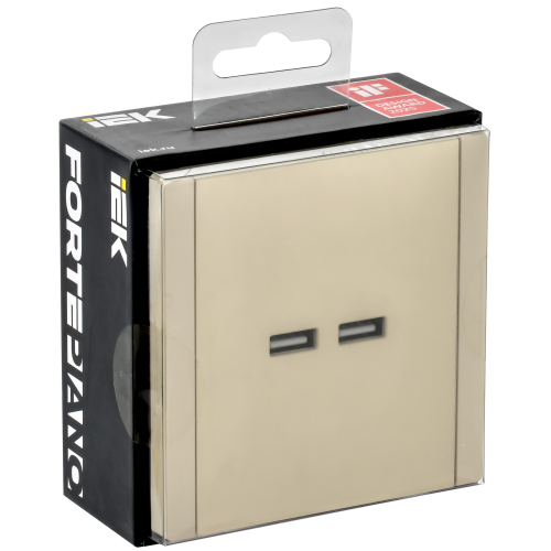 FORTE&PIANO Розетка USB A+A 3,1А FP449 ваниль IEK FORTE&PIANO Розетка USB A+A 3,1А FP449 ваниль IEK