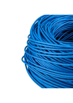 Кабель витая пара U/UTP кат.6 4х2х23AWG solid CU PVC син. (м) Rexant 01-0047
