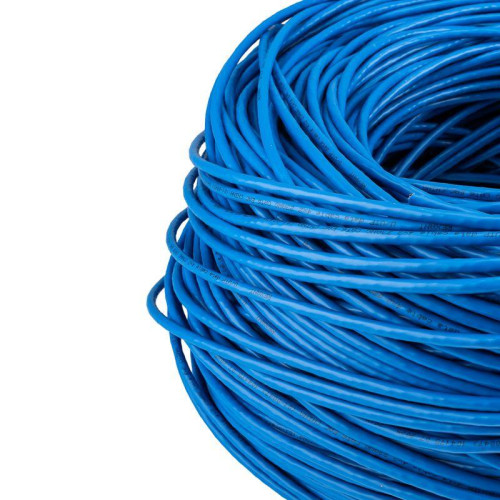 Кабель витая пара U/UTP кат.6 4х2х23AWG solid CU PVC син. (м) Rexant 01-0047
