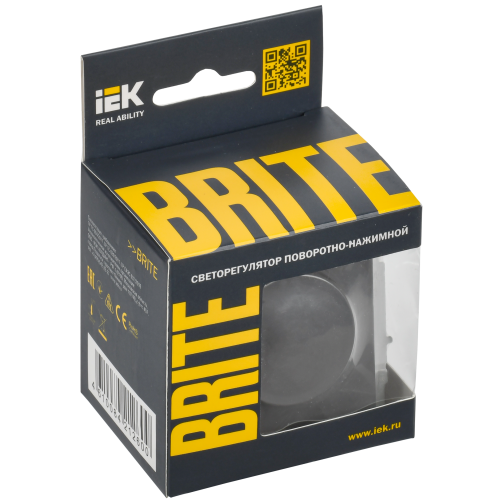 BRITE Светорегулятор поворотно-нажимной 600Вт СС10-1-0-БрГ графит IEK BRITE Светорегулятор поворотно-нажимной 600Вт СС10-1-0-БрГ графит IEK
