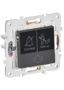 SKANDY Кнопка звонка с индикацией для отелей 10А SK-V17G графит IEK