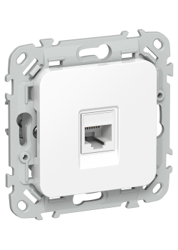 FLITE Розетка компьютерная RJ45 категория 5Е UTP РК5е-1-0-ФлБ белый IEK