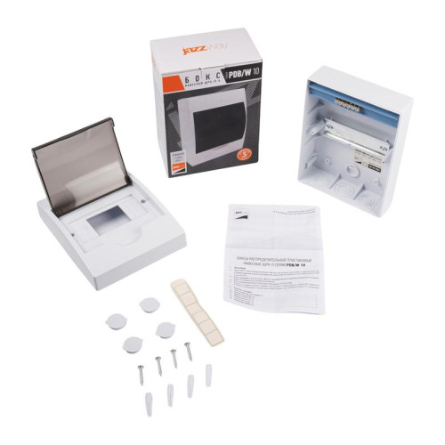 Бокс модульный накладной PDB/W 1006 WH (ЩРН-П- 6) IP41 пластик. Pro JazzWay 5071650 Бокс модульный накладной PDB/W 1006 WH (ЩРН-П- 6) IP41 пластик. Pro JazzWay 5071650