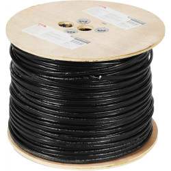 Кабель сетевой Buro BU-COP-050-FTP-OUTDOOR FTP 4 пары cat.5E solid 0.50мм Cu 305м черный outdoor стальной трос