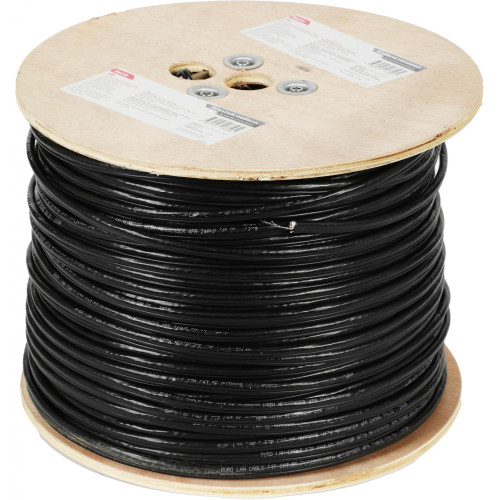 Кабель сетевой Buro BU-COP-050-FTP-OUTDOOR FTP 4 пары cat.5E solid 0.50мм Cu 305м черный outdoor стальной трос