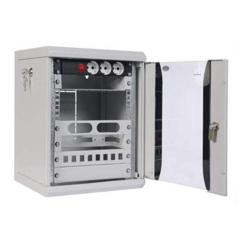 Шкаф коммутационный ЦМО (ШРН-12.255-10) настенный 12U 320x305мм пер.дв.стекл 100кг серый 255мм 10.62кг 180град. 600мм металл Шкаф коммутационный ЦМО (ШРН-12.255-10) настенный 12U 320x305мм пер.дв.стекл 100кг серый 255мм 10.62кг 180град. 600мм металл