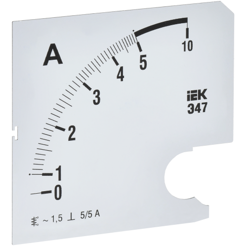Шкала сменная для амперметра Э47 5/5А класс точности 1,5 96х96мм IEK