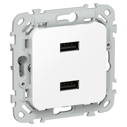 FLITE Розетка USB A+A 2,1А РЮ-2-ФлБ белый IEK
