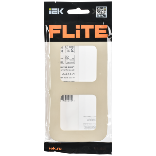 FLITE Рамка 2-местная РУ-2-А-ФлСл сливочный IEK
