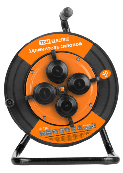 Удлинитель силовой УКз16-004 TDM (IP44 4 места/40м ПВС 3х1,0) УС1-43127 (УС1 430 1101)