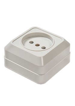 Розетка 1-м ОП Bolleto 7022 16А IP20 бел. ASD / IN HOME 4680005959785