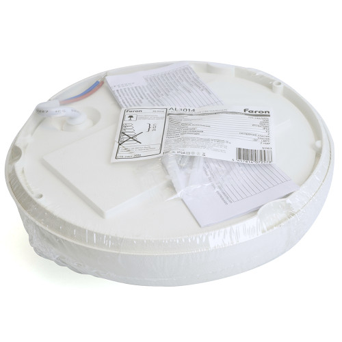 Светильник светодиодный пылевлагозащищённый Feron AL3014 в пластиковом корпусе 12W 4000K IP54 белый Светильник светодиодный пылевлагозащищённый Feron AL3014 в пластиковом корпусе 12W 4000K IP54 белый