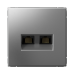ARTGALLERY РОЗЕТКА двойная компьютерная RJ45+RJ45, кат. 5е, механизм, СТАЛЬ ARTGALLERY РОЗЕТКА двойная компьютерная RJ45+RJ45, кат. 5е, механизм, СТАЛЬ