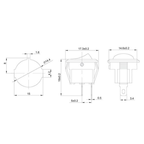 Выключатель клавишный 250В 6А (2с) ON-OFF круглый черн. Micro (RWB-105; SC-214) Rexant 36-2510 Выключатель клавишный 250В 6А (2с) ON-OFF круглый черн. Micro (RWB-105; SC-214) Rexant 36-2510