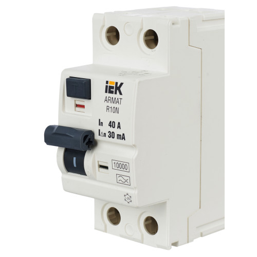 ARMAT Выключатель дифференциального тока R10N 2P 40А 30мА тип A IEK