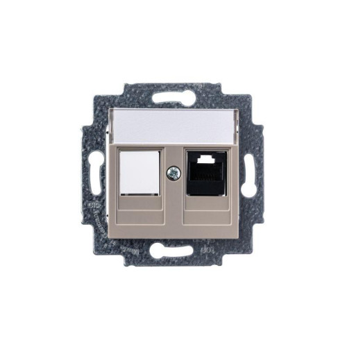 Розетка компьютерная Levit RJ45 кат.5E с заглушкой кофе макиато ABB 2CHH295117A6018 Розетка компьютерная Levit RJ45 кат.5E с заглушкой кофе макиато ABB 2CHH295117A6018