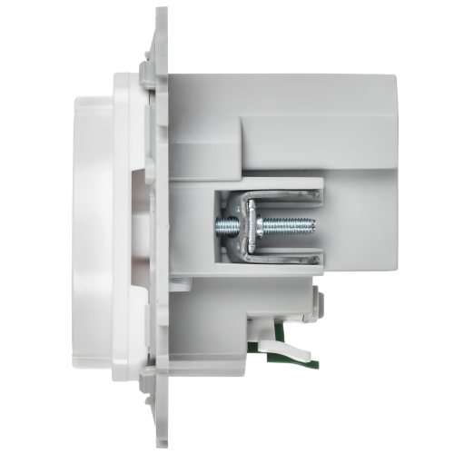 FLITE Розетка 1-местная с заземлением с защитными шторками 16А с USB A+C 20Вт безвинтовое крепление РСЮшс11-1-ФлБ белый IEK