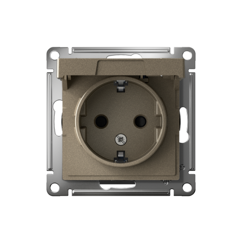 ATLASDESIGN РОЗЕТКА с заземлением со шторками с крышкой, 16А, IP20, механизм, ШАМПАНЬ ATLASDESIGN РОЗЕТКА с заземлением со шторками с крышкой, 16А, IP20, механизм, ШАМПАНЬ