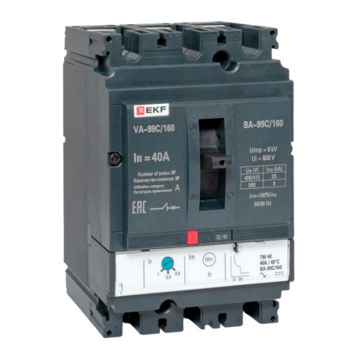 ВА-99C 160/40А 3P 35кА с термомагнитным расцепителем EKF