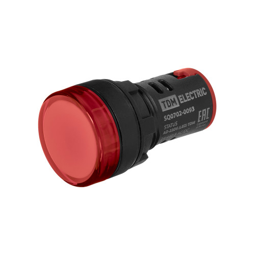 STATUS Лампа сигнальная AD-22DS, LED, d22 мм, 24-440 В AC/DC, IP65, красный TDM STATUS Лампа сигнальная AD-22DS, LED, d22 мм, 24-440 В AC/DC, IP65, красный TDM