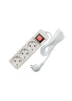 Удлинитель 3х3м с заземл. 10А IP20 2.2кВт ПВС с выкл. Союз 481S-7303