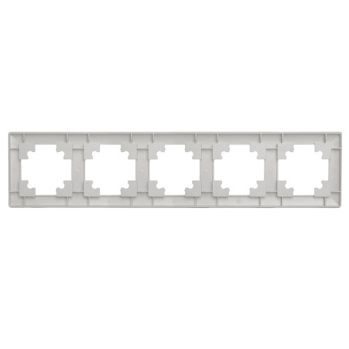 Рамка STEKKER, PFR00-7004-03 4-местная, пластик, серия Катрин, серебро Рамка STEKKER, PFR00-7004-03 4-местная, пластик, серия Катрин, серебро