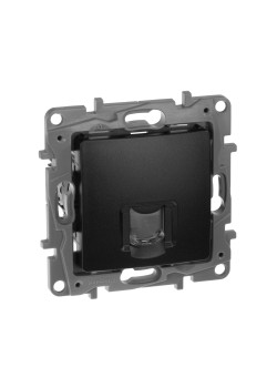 ETIKA Розетка компьютерная RJ45 категория 6 UTP антрацит