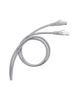 Шнур коммутационный RJ 45 - категория 5е - F/UTP - PVC - экранированный - 1 м - серый