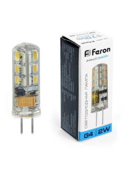 Лампа светодиодная Feron LB-420 G4 2W 12V  6400K