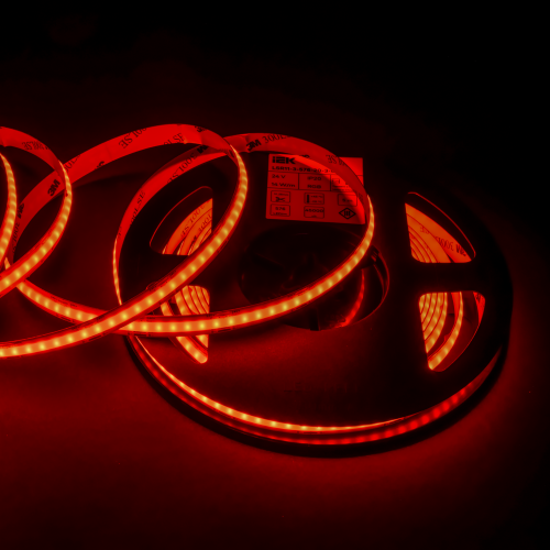 Лента светодиодная 5м COB 576LED/м 14Вт/м IP20 ширина 10мм 24В RGB IEK Лента светодиодная 5м COB 576LED/м 14Вт/м IP20 ширина 10мм 24В RGB IEK