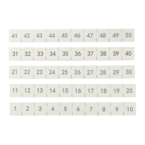 Маркировка для клемм 10/16/35/90 UT 1-50 (100 шт) Маркировка для клемм 10/16/35/90 UT 1-50 (100 шт)