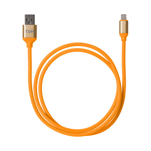 Дата-кабель, ДК 15, USB - Lightning, 1 м, силиконовая оплетка, оранжевый, TDM Дата-кабель, ДК 15, USB - Lightning, 1 м, силиконовая оплетка, оранжевый, TDM