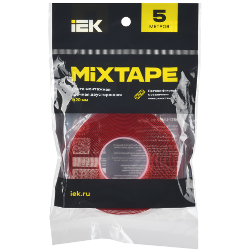 MIXTAPE PRO Лента монтажная прочная двусторонняя 1х20мм 5м IEK