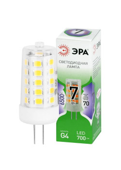 Лампа светодиодная GREEN LINE LED G4-JC-7W-865-12V GL G4 7Вт капсула 6500К холод. бел. Эра Б0067194
