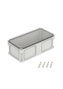 Корпус RAM box без МП 400х200х146 мм, с фланцами, прозрачная крышка высотой 21 мм, IP66/IP67