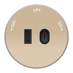 MULTITRACK Розетка 2хUSB (тип А+С) 18 Вт, 5 В/3 А ПЕСОЧНЫЙ