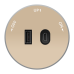 MULTITRACK Розетка 2хUSB (тип А+С) 18 Вт, 5 В/3 А ПЕСОЧНЫЙ MULTITRACK Розетка 2хUSB (тип А+С) 18 Вт, 5 В/3 А ПЕСОЧНЫЙ