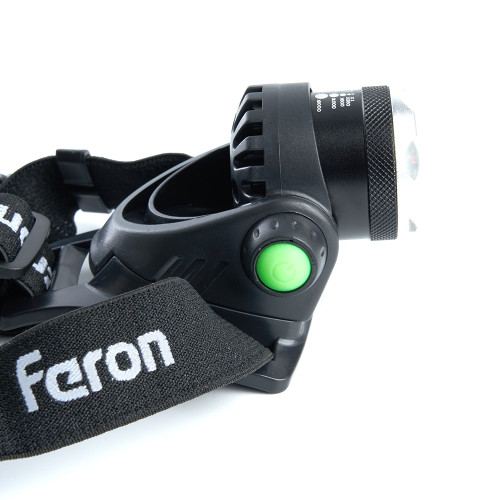 Фонарь налобный FERON TH2305 ZOOM c аккумулятором 5W, 2*18650 IP44 пластик/алюминий Фонарь налобный FERON TH2305 ZOOM c аккумулятором 5W, 2*18650 IP44 пластик/алюминий