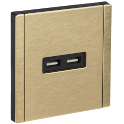 FORTE&PIANO Розетка USB A+A 3,1А FP649M металл шампань IEK
