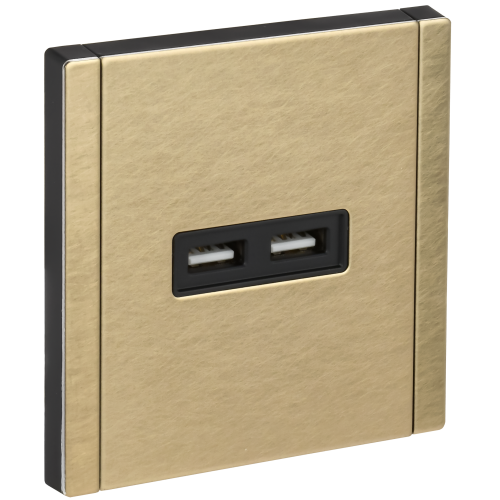 FORTE&PIANO Розетка USB A+A 3,1А FP649M металл шампань IEK