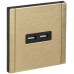 FORTE&PIANO Розетка USB A+A 3,1А FP649M металл шампань IEK FORTE&PIANO Розетка USB A+A 3,1А FP649M металл шампань IEK
