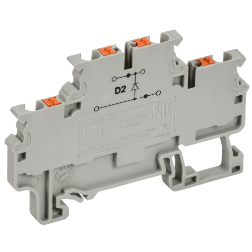ARMAFIX Колодка клеммная CPDL2.5(E)D2 2х-уровневая с встроенным диодом IEK